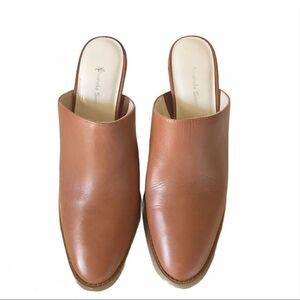 Amanda Smith Tan Leather Phoenix Mules 7M
